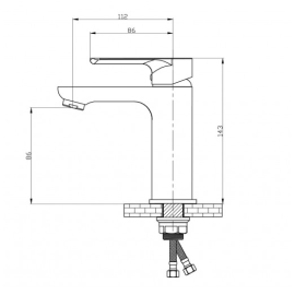 Смеситель PLAMIX CEZAR-001SET White 3109